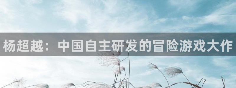 巅峰国际登录：杨超越：中国自主研发的冒险游戏大作