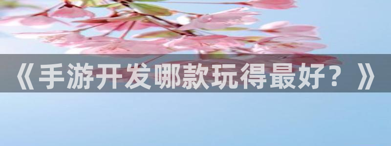 巅峰国际登陆：《手游开发哪款玩得最好？》